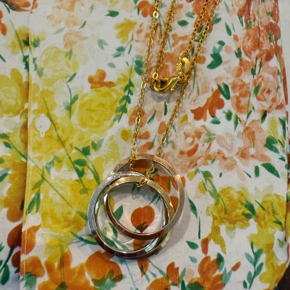 Colorful Pendant Set with Gold Accents 18” GP 925 Chain - Picture 4 of 4